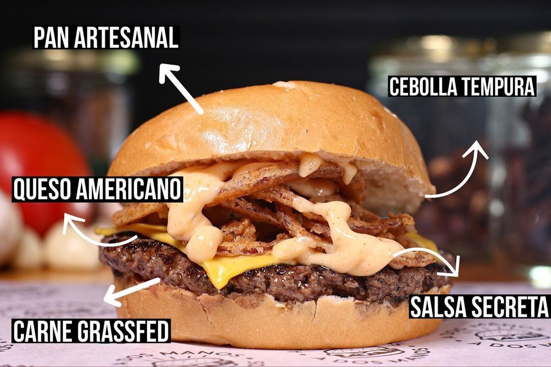Hamburguesa de cebolla tempura