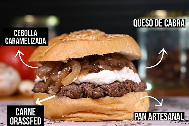 Hamburguesa de queso de cabra